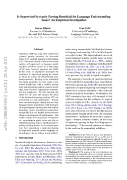 Is Supervised Syntactic Parsing Beneficial for Language Understanding?
  An Empirical Investigation