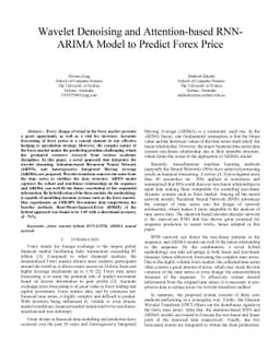 Wavelet Denoising and Attention-based RNN-ARIMA Model to Predict Forex
  Price