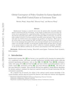 Global Convergence of Policy Gradient for Linear-Quadratic Mean-Field
  Control/Game in Continuous Time
