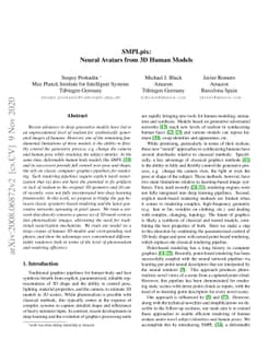 SMPLpix: Neural Avatars from 3D Human Models