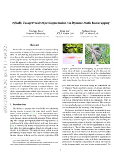 DyStaB: Unsupervised Object Segmentation via Dynamic-Static
  Bootstrapping