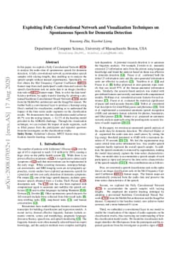 Exploiting Fully Convolutional Network and Visualization Techniques on
  Spontaneous Speech for Dementia Detection