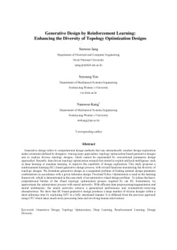 Generative Design by Reinforcement Learning: Enhancing the Diversity of
  Topology Optimization Designs