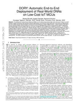 DORY: Automatic End-to-End Deployment of Real-World DNNs on Low-Cost IoT
  MCUs