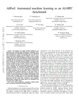 AIPerf: Automated machine learning as an AI-HPC benchmark