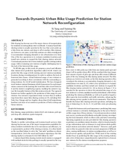 Towards Dynamic Urban Bike Usage Prediction for Station Network
  Reconfiguration
