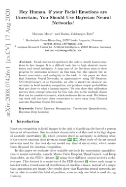 Hey Human, If your Facial Emotions are Uncertain, You Should Use
  Bayesian Neural Networks!