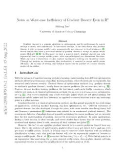 Notes on Worst-case Inefficiency of Gradient Descent Even in R^2