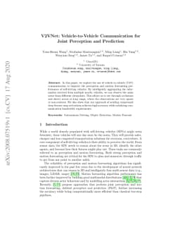 V2VNet: Vehicle-to-Vehicle Communication for Joint Perception and
  Prediction