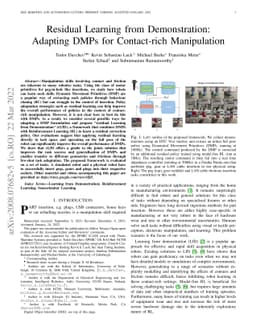 Residual Learning from Demonstration: Adapting DMPs for Contact-rich
  Manipulation