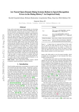 Are Neural Open-Domain Dialog Systems Robust to Speech Recognition
  Errors in the Dialog History? An Empirical Study