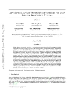 Adversarial Attack and Defense Strategies for Deep Speaker Recognition
  Systems