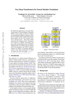 Very Deep Transformers for Neural Machine Translation