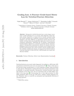 Grading Loss: A Fracture Grade-based Metric Loss for Vertebral Fracture
  Detection