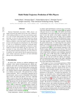 Multi-Modal Trajectory Prediction of NBA Players