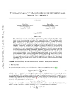 Stochastic Adaptive Line Search for Differentially Private Optimization