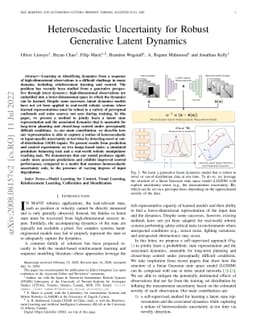 Heteroscedastic Uncertainty for Robust Generative Latent Dynamics