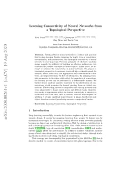 Learning Connectivity of Neural Networks from a Topological Perspective