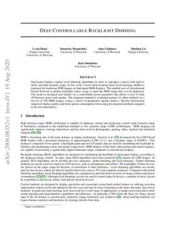 Deep Controllable Backlight Dimming