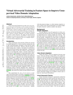 Virtual Adversarial Training in Feature Space to Improve Unsupervised
  Video Domain Adaptation