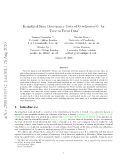 Kernelized Stein Discrepancy Tests of Goodness-of-fit for Time-to-Event
  Data