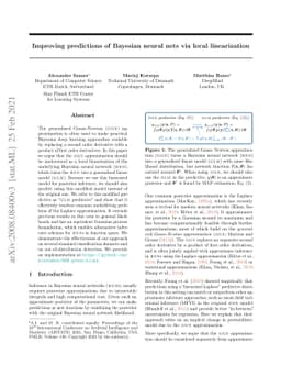 Improving predictions of Bayesian neural nets via local linearization