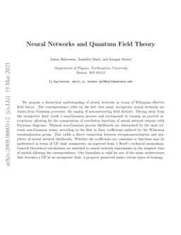 Neural Networks and Quantum Field Theory