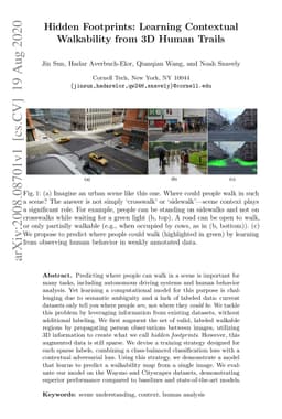 Hidden Footprints: Learning Contextual Walkability from 3D Human Trails