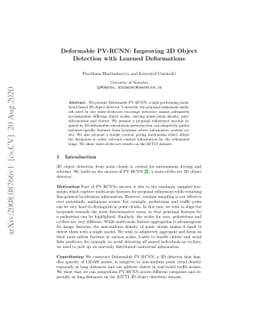 Deformable PV-RCNN: Improving 3D Object Detection with Learned
  Deformations