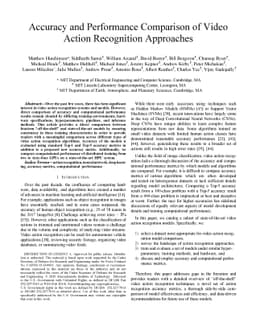 Accuracy and Performance Comparison of Video Action Recognition
  Approaches