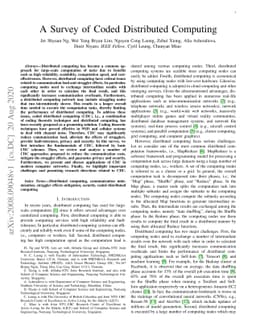 A Survey of Coded Distributed Computing