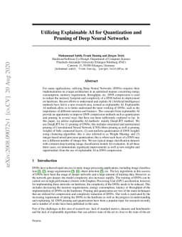 Utilizing Explainable AI for Quantization and Pruning of Deep Neural
  Networks