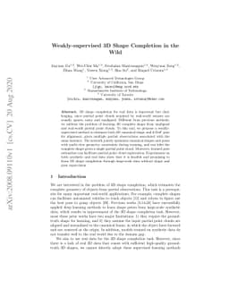 Weakly-supervised 3D Shape Completion in the Wild