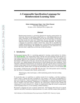 A Composable Specification Language for Reinforcement Learning Tasks