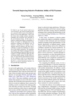 Towards Improving Selective Prediction Ability of NLP Systems