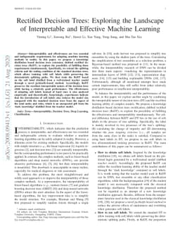 Rectified Decision Trees: Exploring the Landscape of Interpretable and
  Effective Machine Learning