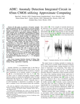 ADIC: Anomaly Detection Integrated Circuit in 65nm CMOS utilizing
  Approximate Computing
