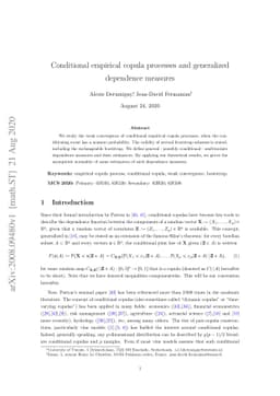 Conditional empirical copula processes and generalized dependence
  measures