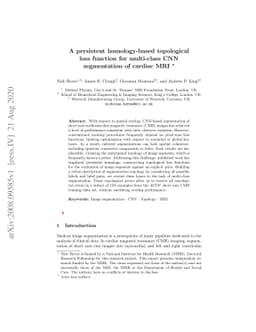 A persistent homology-based topological loss function for multi-class
  CNN segmentation of cardiac MRI