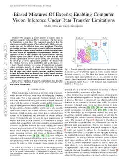 Biased Mixtures Of Experts: Enabling Computer Vision Inference Under
  Data Transfer Limitations