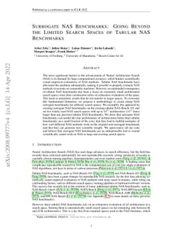 Surrogate NAS Benchmarks: Going Beyond the Limited Search Spaces of
  Tabular NAS Benchmarks