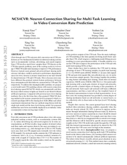 NCS4CVR: Neuron-Connection Sharing for Multi-Task Learning in Video
  Conversion Rate Prediction