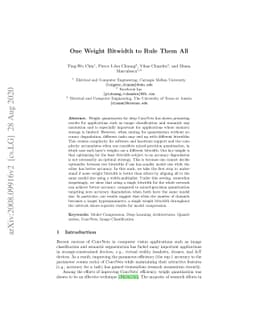 One Weight Bitwidth to Rule Them All