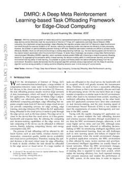 DMRO:A Deep Meta Reinforcement Learning-based Task Offloading Framework
  for Edge-Cloud Computing
