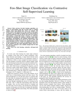 Few-Shot Image Classification via Contrastive Self-Supervised Learning