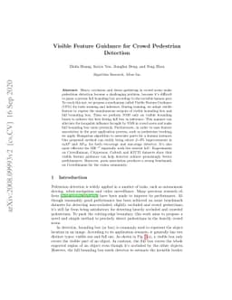 Visible Feature Guidance for Crowd Pedestrian Detection