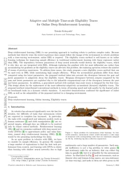 Adaptive and Multiple Time-scale Eligibility Traces for Online Deep
  Reinforcement Learning