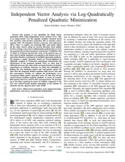 Independent Vector Analysis via Log-Quadratically Penalized Quadratic
  Minimization