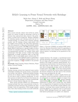 HALO: Learning to Prune Neural Networks with Shrinkage