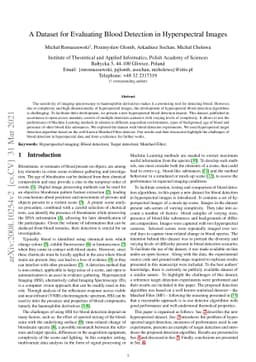 A Dataset for Evaluating Blood Detection in Hyperspectral Images